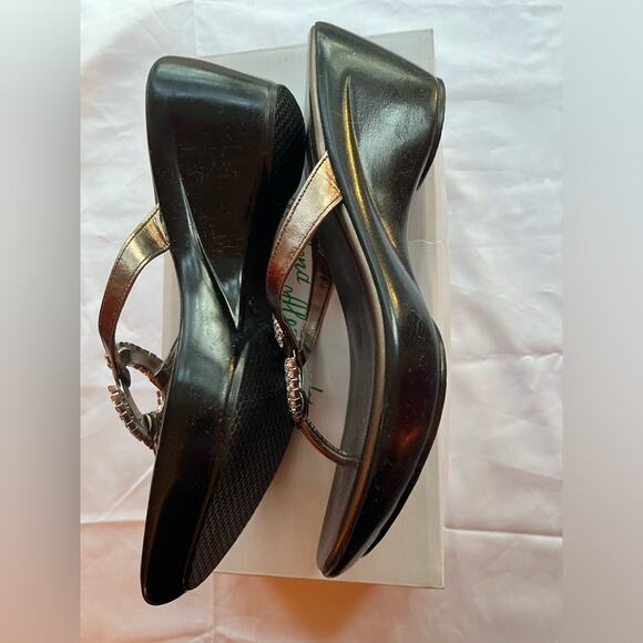 Athena Alexander Sabrina Pewter Rhinestone Sandals Size 10 Medium - Picture 5 of 8